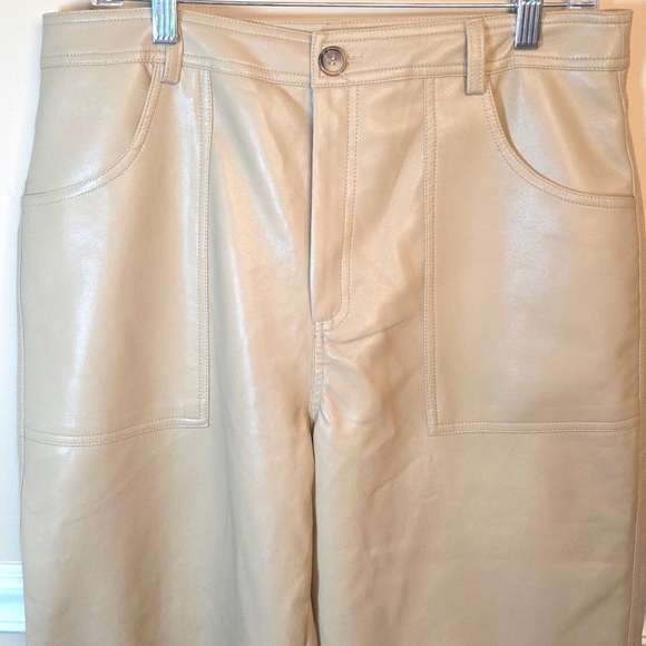 KNOW ONE CARE Tan High-Waisted Pants NEW SIZE LARGE. - Picture 2 of 13